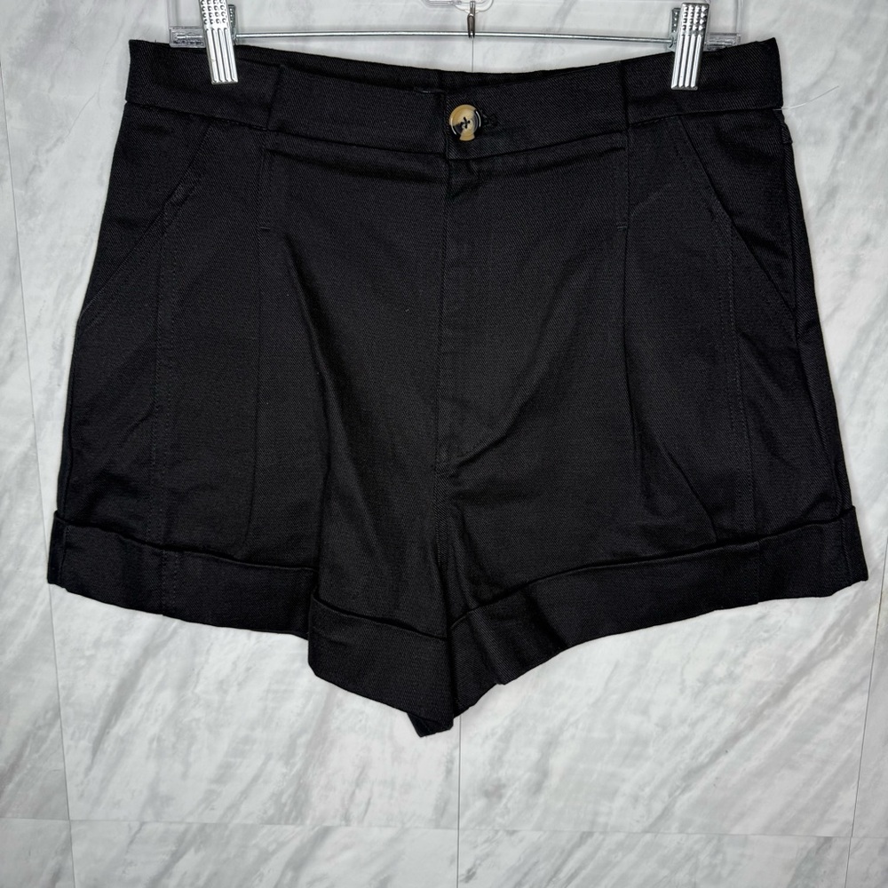 Zara Black High Waist Tailored Shorts